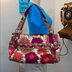 Authentic Vera Bradley Hello Dahlia Large Purse
